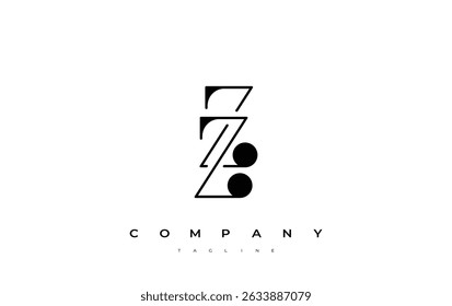 ZZ Typography Logo Design. Stylish monogram design depiction featuring the letters Z and Z combined in an artistic signature style, delivering a unique and creative visual representation.