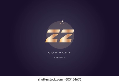 zz z  gold yellow golden metal metallic bold luxury product modern creative gradient alphabet company logo design vector icon template