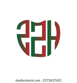 ZZH Brief Logo kreatives Design. ZZH einzigartiges Design.

