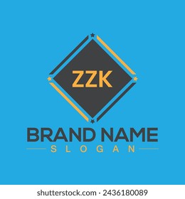 ZZK letras iniciales plantilla única del vector del diseño del logotipo para la marca