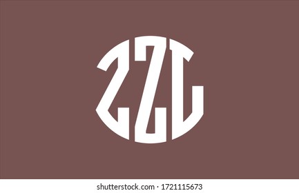ZZL Circle Emblem Abstract Monogram Letter Mark Vector Logo Template