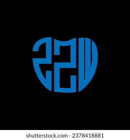 ZZW letter logo creative design. ZZW unique design.
