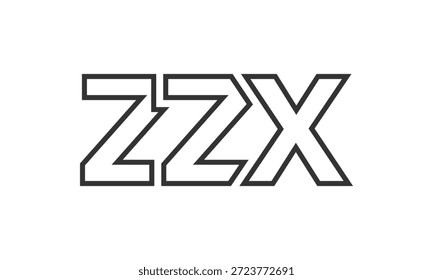ZZX logotipo modelo de design com texto forte e moderno em negrito. Logotipo vetorial inicial com tipografia simples e mínima. Identidade de empresa moderna ideal para a presença de marca de empresas.