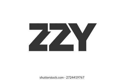 ZZY modelo de design de logotipo com texto forte e moderno em negrito. Logotipo vetorial inicial com tipografia simples e mínima. Identidade de empresa moderna ideal para a presença de marca de empresas.
