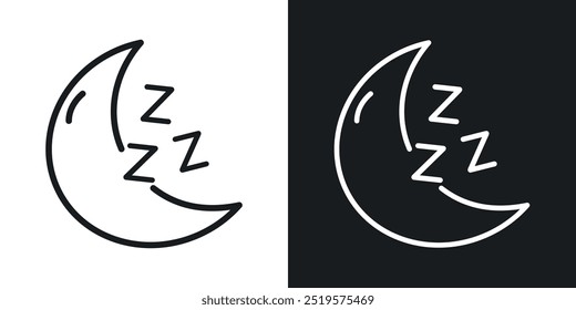 Zzz black and white icon.