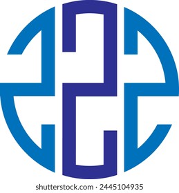 ZZZ Círculo logo diseño, icono, símbolo, Vector de archivo