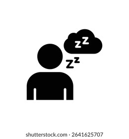 ZZZ Cloud Above Person Sleeping Rest Icon