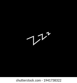 ZZZ flat icon. Sleep symbol. Sleeping sign. Logo design element. T-shirt printing. eps10. Vector for sticker.