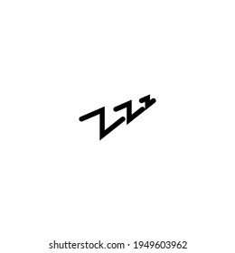 ZZZ flat icon. Sleep symbol. Sleeping sign. Logo design element. T-shirt printing. eps10. Vector for sticker.