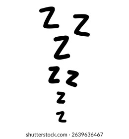 ZZZ hand draw icon vector. Sleep illustration sign. Rest symbol or logo.