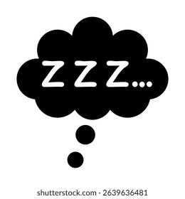 ZZZ hand draw icon vector. Sleep illustration sign. Rest symbol or logo.