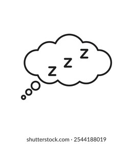Zz-Symbol. isoliertes Vektorsymbol.