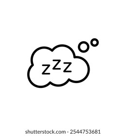 Zzz icon logo sign set vector outline