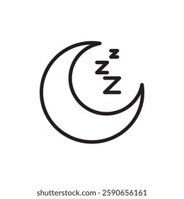 Zzz icon logo sign set vector outline