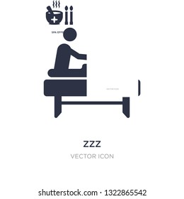 zzz icon on white background. Simple element illustration from Wellness concept. zzz sign icon symbol design.