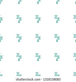 Zzz Icon Pattern Seamless White Background. Editable Outline Zzz Icon. Zzz Icon Pattern For Web And Mobile.