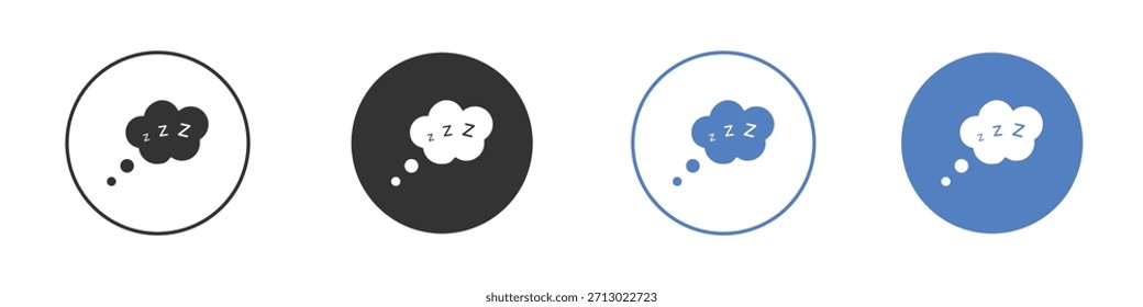Ícone de zzz minimalista simples Vetor EPS