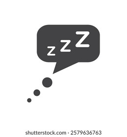 Zzz icon Simple thin line flat symbol