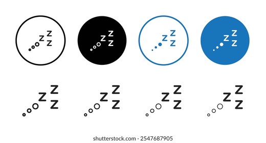 Zzz icon Thin line flat illustration