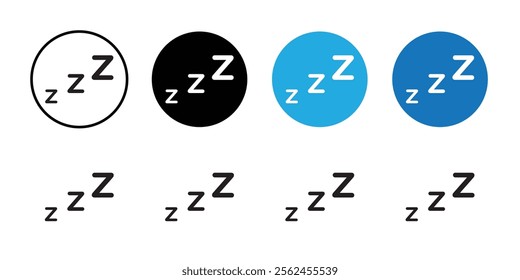 Zzz icon Thin line flat illustration