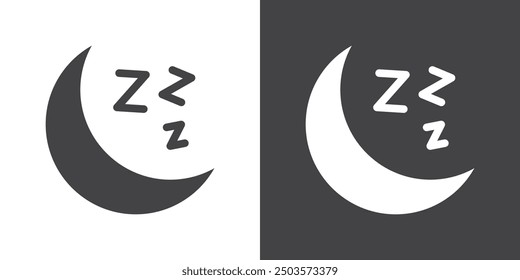 Zzz icon Thin line illustration set