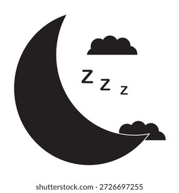 Ícone Zzz no estilo de moda plana. Símbolo ZZZ ou Sleep para o design do seu site, logotipo, aplicativo, UI Vetor EPS 10.