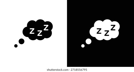 Ilustração do vetor do ícone de Zzz - ícones do vetor do estilo preto de alta qualidade