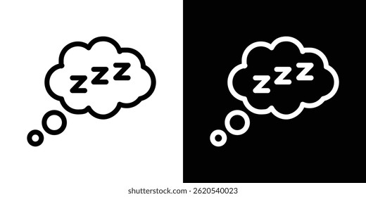 Zzz icon vector, illustration logo template in trendy style