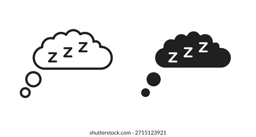Ícone Zzz no vetor. Tipo de logotipo
