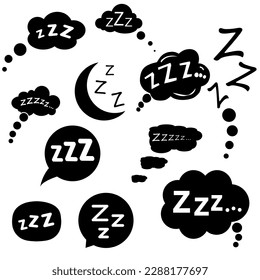 Zzz icon vector set. sleep illustration sign collection. relaxation symbol or logo.