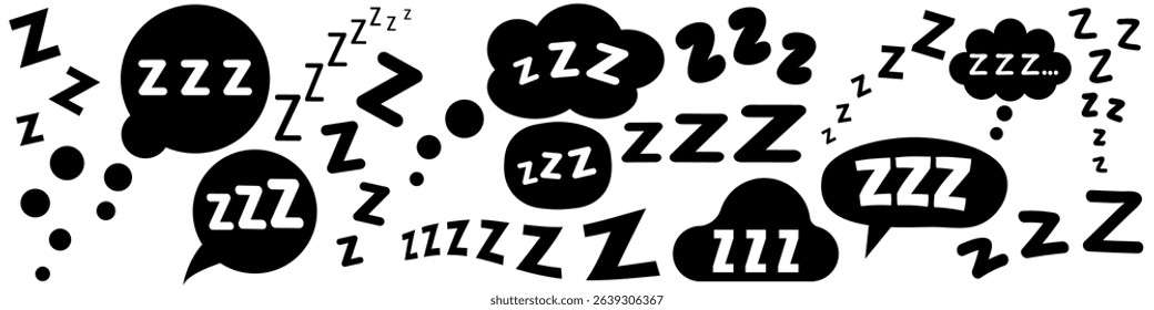 Zzz icon vector set. sleep illustration sign collection. relaxation symbol or logo.
