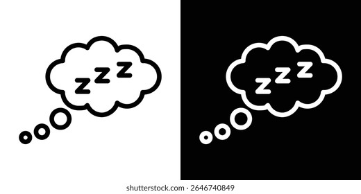 Zzz icon vector simple element illustration editable