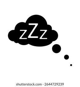 Vetor de ícone ZZZ. Sinal de ilustração do sono. Símbolo ou logotipo de repouso.