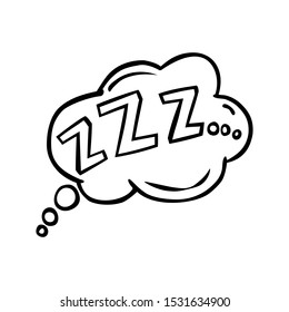 Zzz icon vector. Sleeping illustration sign. relax symbol or logo.