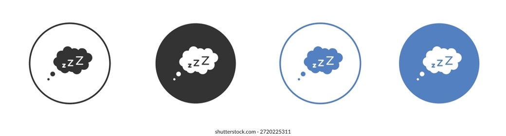 Ícone Zzz para web design. pixel ícones planos perfeitos