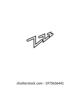 Zzz line icon. Simple style sleeping poster background symbol. Logo design element. T-shirt printing. Vector for sticker.