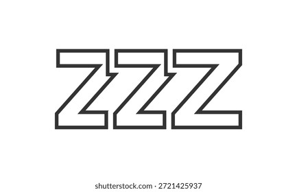ZZZ modelo de design de logotipo com texto forte e moderno em negrito. Logotipo vetorial inicial com tipografia simples e mínima. Identidade de empresa moderna ideal para a presença de marca de empresas.