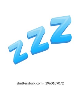 ZZZ Sign Emoji Icon Illustration. Sleep Vector Symbol Emoticon Design Symbol Vector.