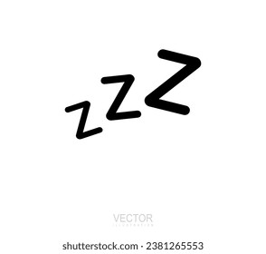 ZZZ sign emoji icon illustration. Vector symbol sleep.