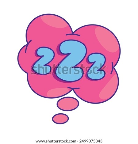 zzz sleep bubble illustration in comic style