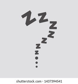 zzz sleep icon in flat style.Vector illustration.