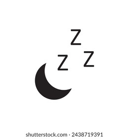 zzz sueño icono simple ilustración vectorial plana sobre fondo blanco..eps
