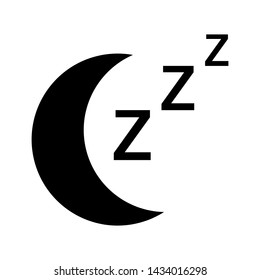 zzz sleep icon, sleeping, zzz or slumber vector web icon isolated on gray background, EPS 10, top view.