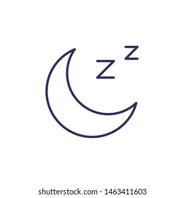 zzz sleep icon, sleeping, zzz or slumber vector web icon isolated on gray background, EPS 10, top view