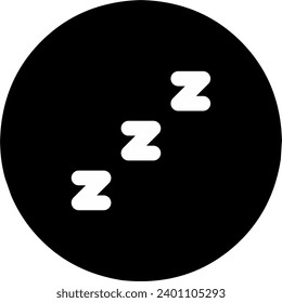 zzz sleep icon, snore icon, sleep button