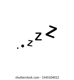 Zzz sleep icon Vector illustration. On white background.