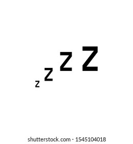 Zzz sleep icon Vector illustration. On white background.