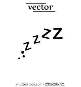 Zzz sleep icon Vector illustration. flat design on white background..eps