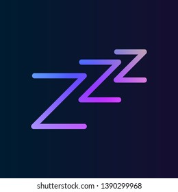 zzz sleeping night sign nolan icon. Simple thin line, outline vector of web icons for UI and UX, website or mobile application