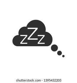 Zzz. Sleeping vector icon isolated on white background. Vector illustration. Eps 10.
